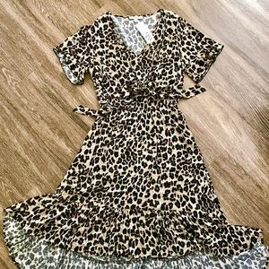 Animal print High - low dress